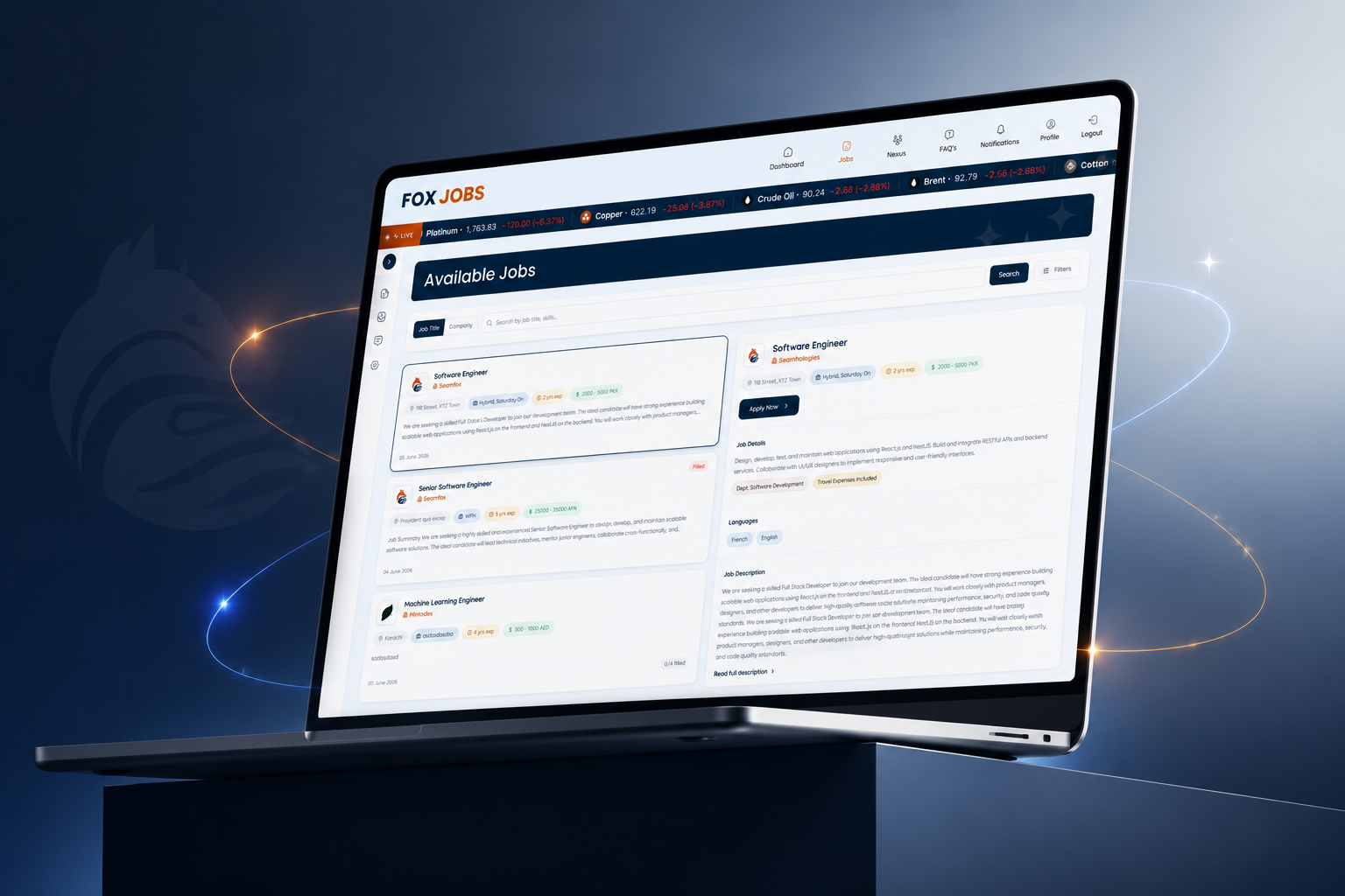 Seamfox Available Jobs, listings and candidate details